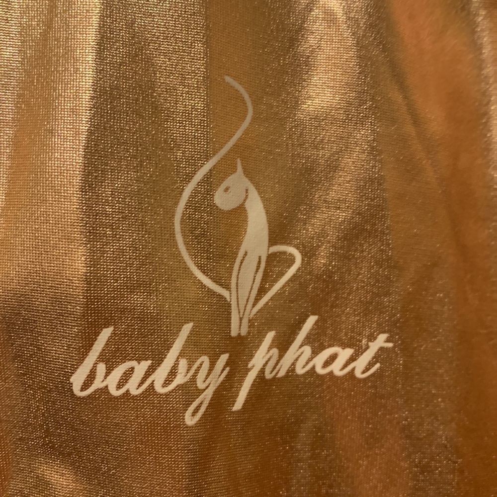 Baby Phat Bronze Bomber Jacket Girl’s Size Large 14/16 - Picture 2 of 6